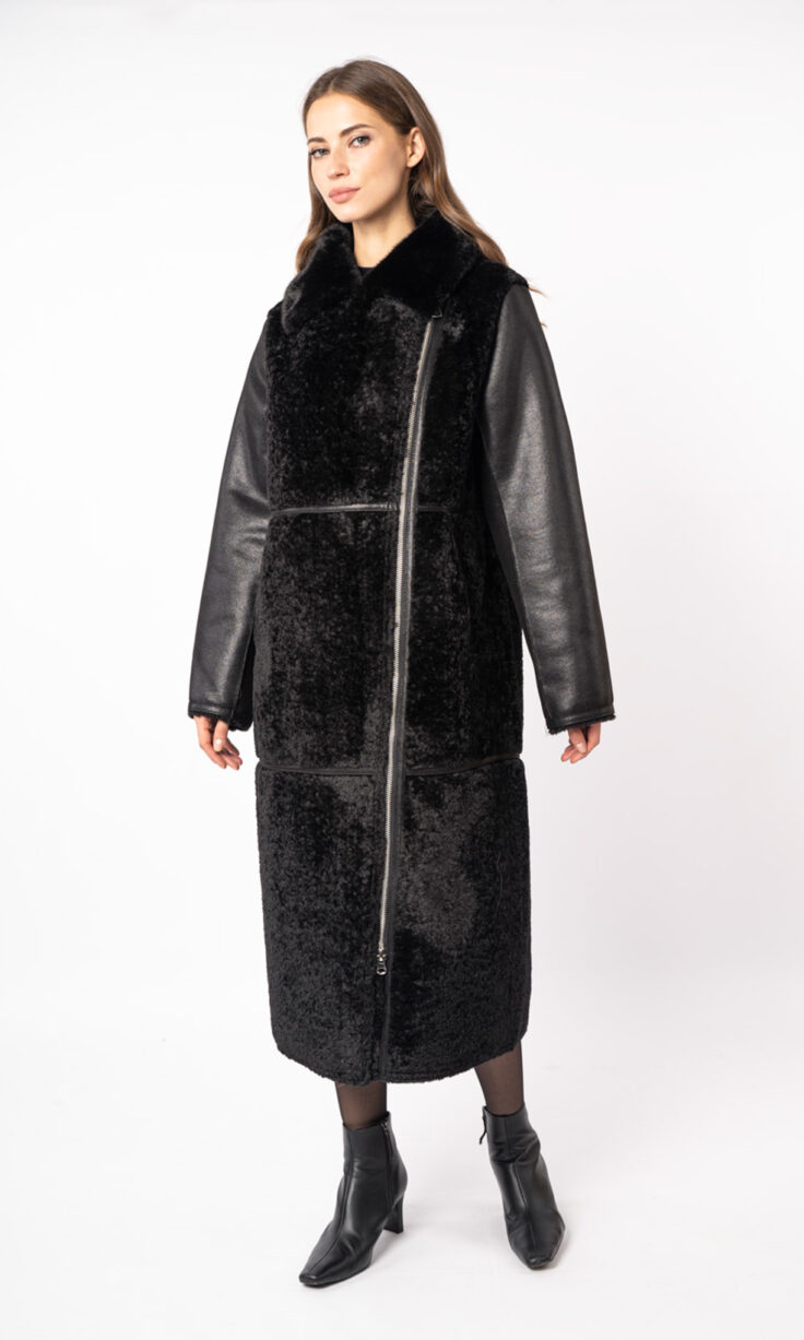 Шуба женская из эко меха ElectraStyle 53018 Шуба женская из эко меха ElectraStyle 53018