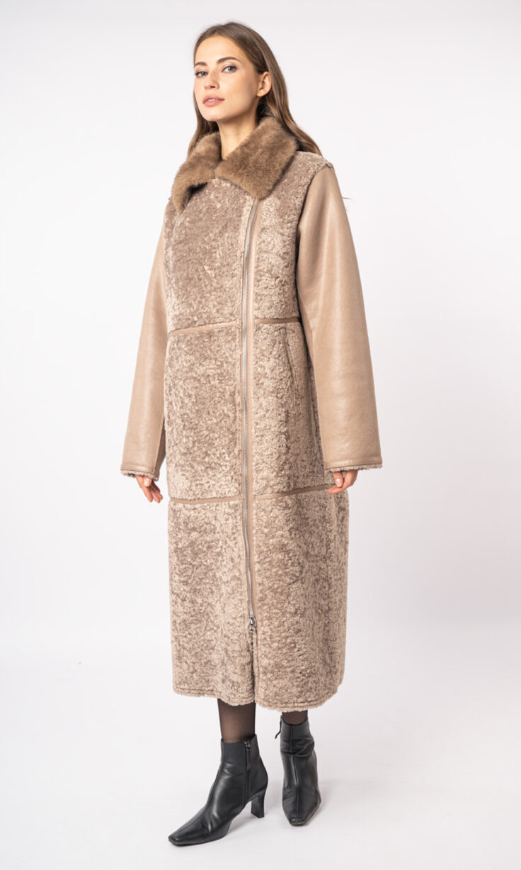 Шуба женская из эко меха ElectraStyle 53018 Шуба женская из эко меха ElectraStyle 53018