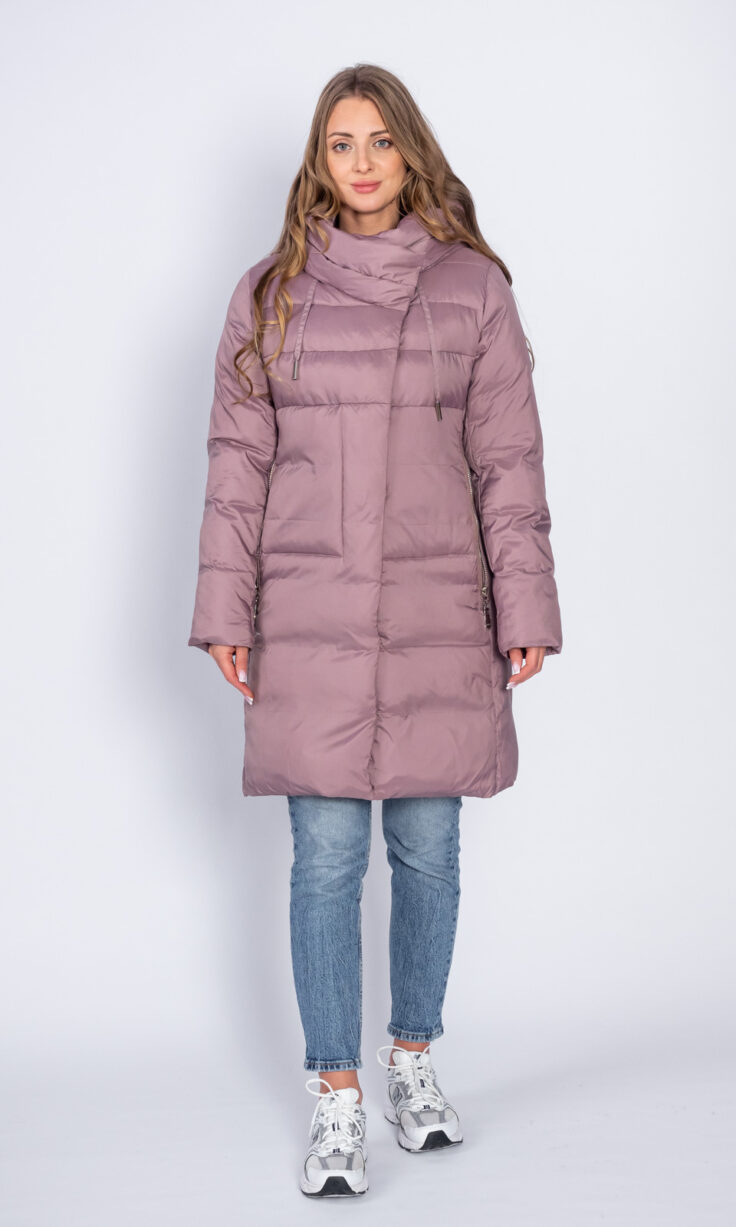 Пуховик женский Мануфактура Носова 903 с капюшоном бежевый Пуховик женский Мануфактура Носова 903 с капюшоном бежевый