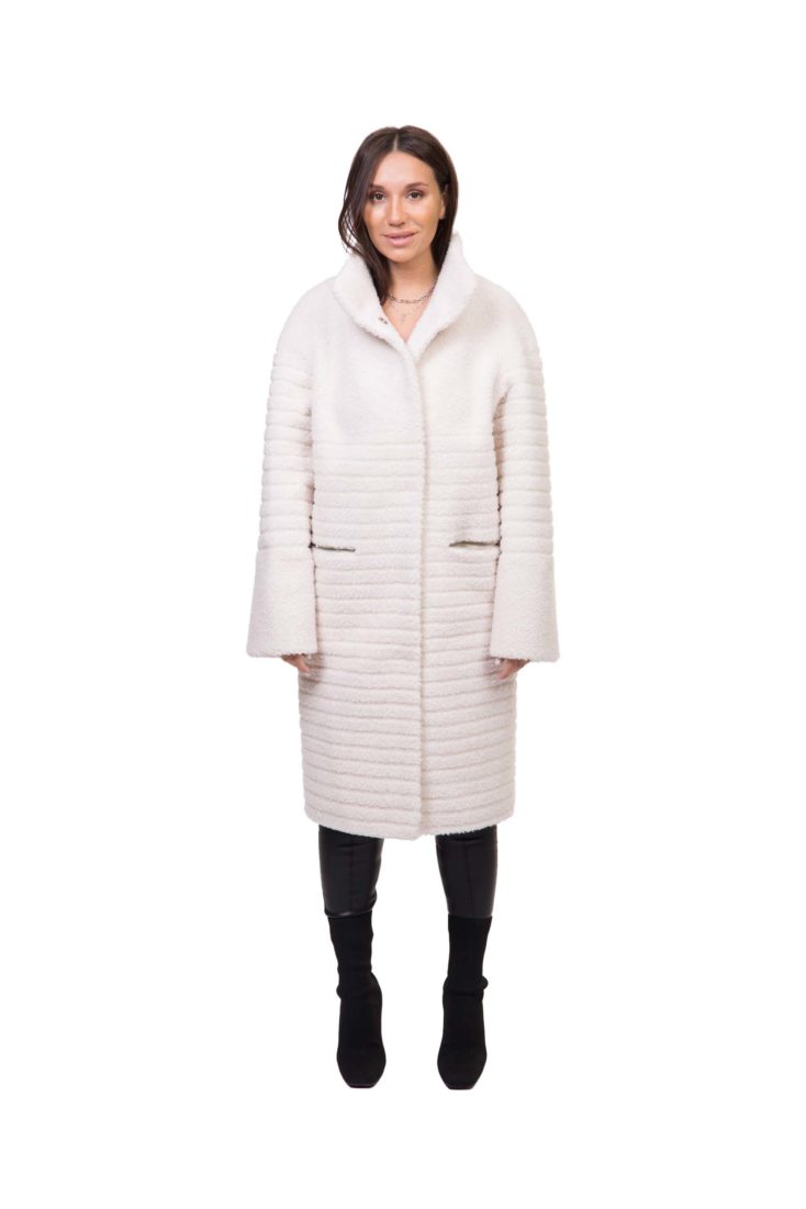 Пальто из эко-меха GRV Premium Furs M-2155 купить в Уфе