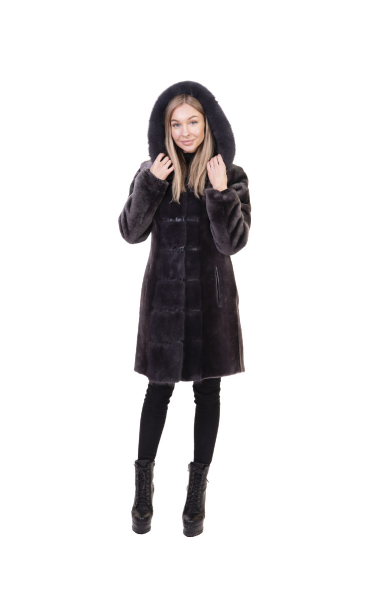 Пальто женское из меха мутона M-152 купить в Уфе