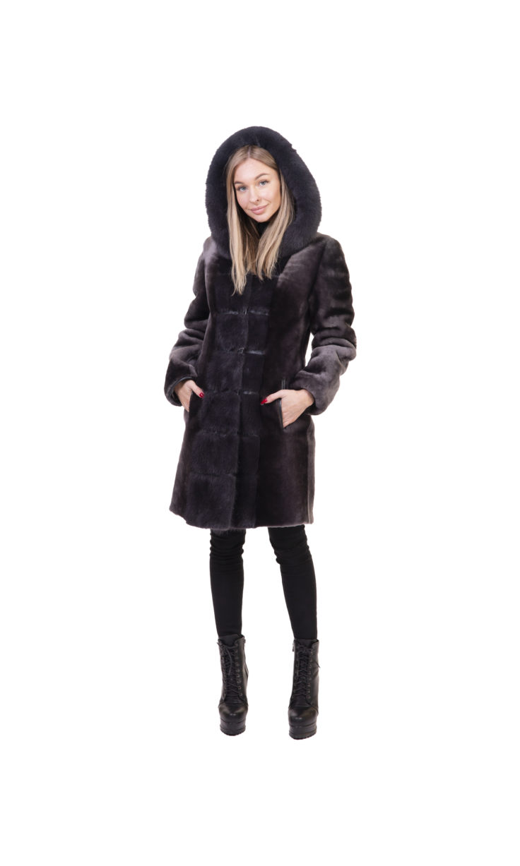 Пальто женское из меха мутона M-152 купить в Уфе