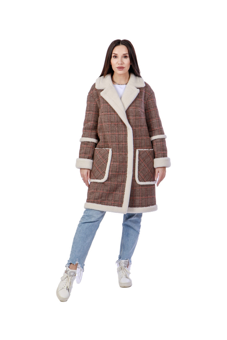 Пальто из экомеха GVR Premium Furs M-2068 купить в Уфе
