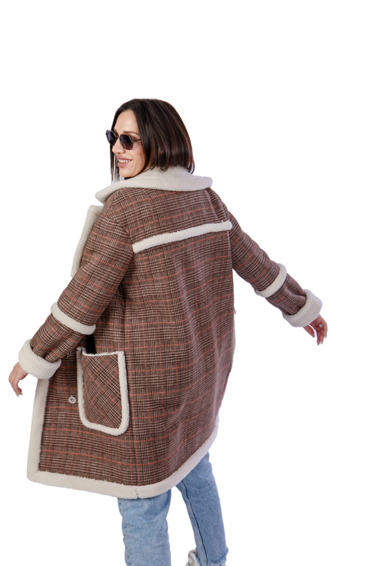 Пальто из экомеха GVR Premium Furs M-2068 купить в Уфе
