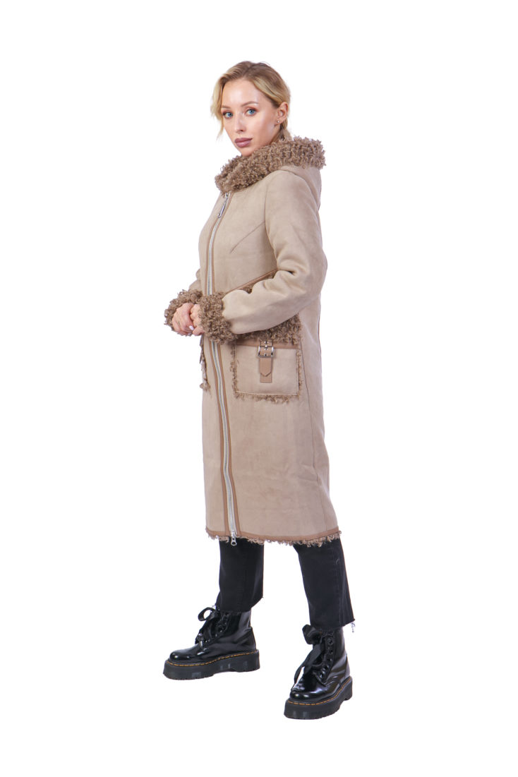 Пальто зимнее из эко-меха MR21D-S630M купить в Уфе