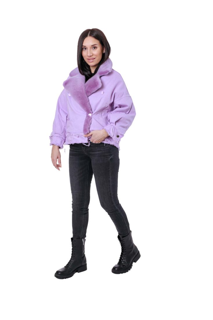 Куртка женская джинсовая с отделкой из меха норки SOFI FURS ALEX GROUP ТВ купить в Уфе