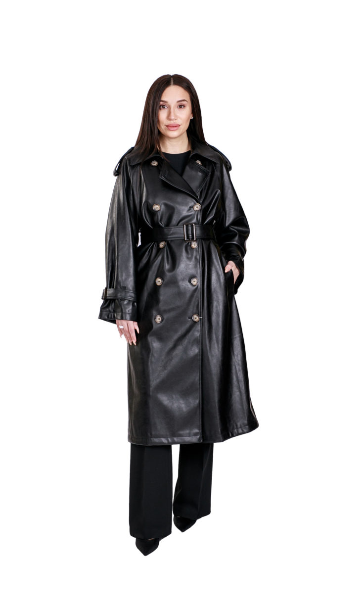 Пальто женское из эко-кожи ElektraStyle 6-0228 купить в Уфе