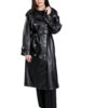 Пальто женское из эко-кожи ElektraStyle 6-0228