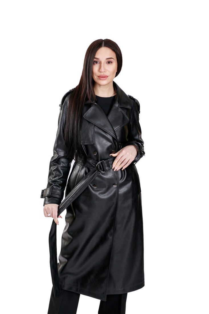Пальто женское из эко-кожи ElektraStyle 6-0005 купить в Уфе