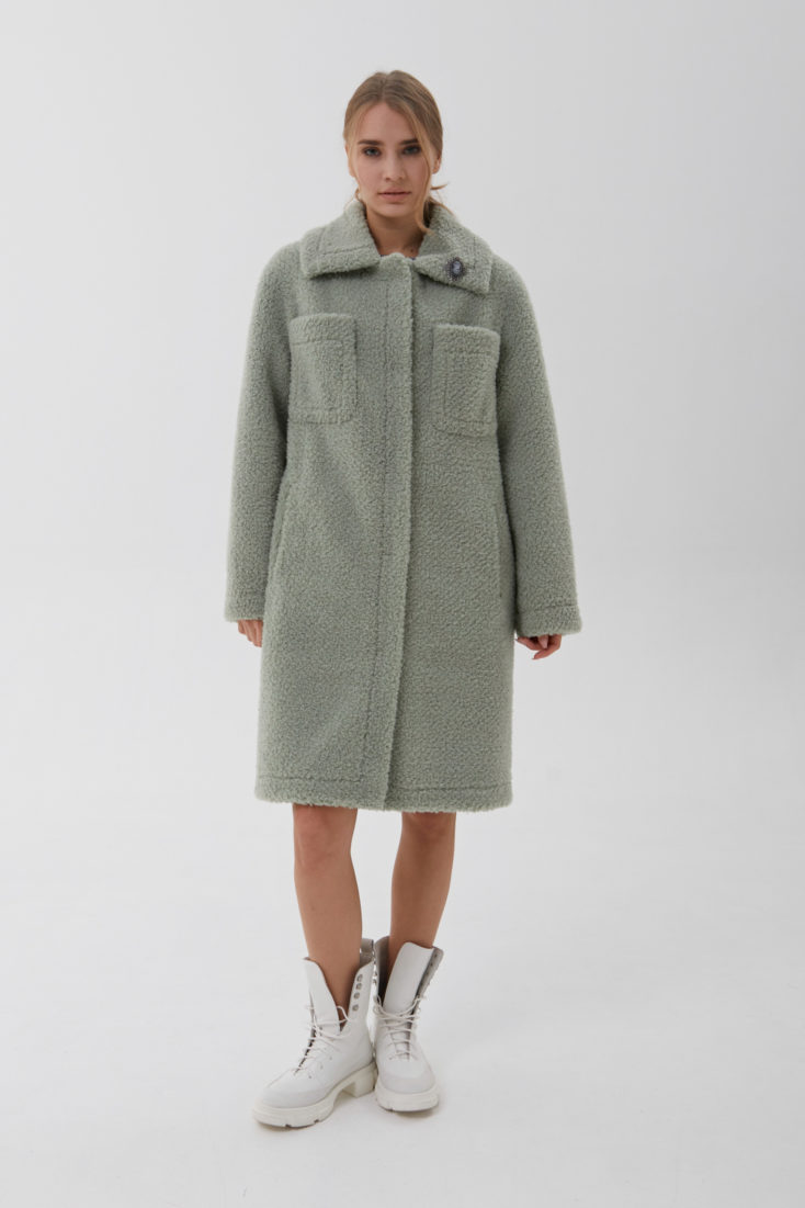Пальто из эко-меха GRV Premium Furs M-2127 купить в Уфе