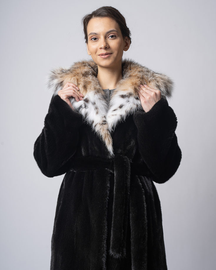 Шуба норковая Блэкглама MS MOUSIOS FURS 145 HOOD