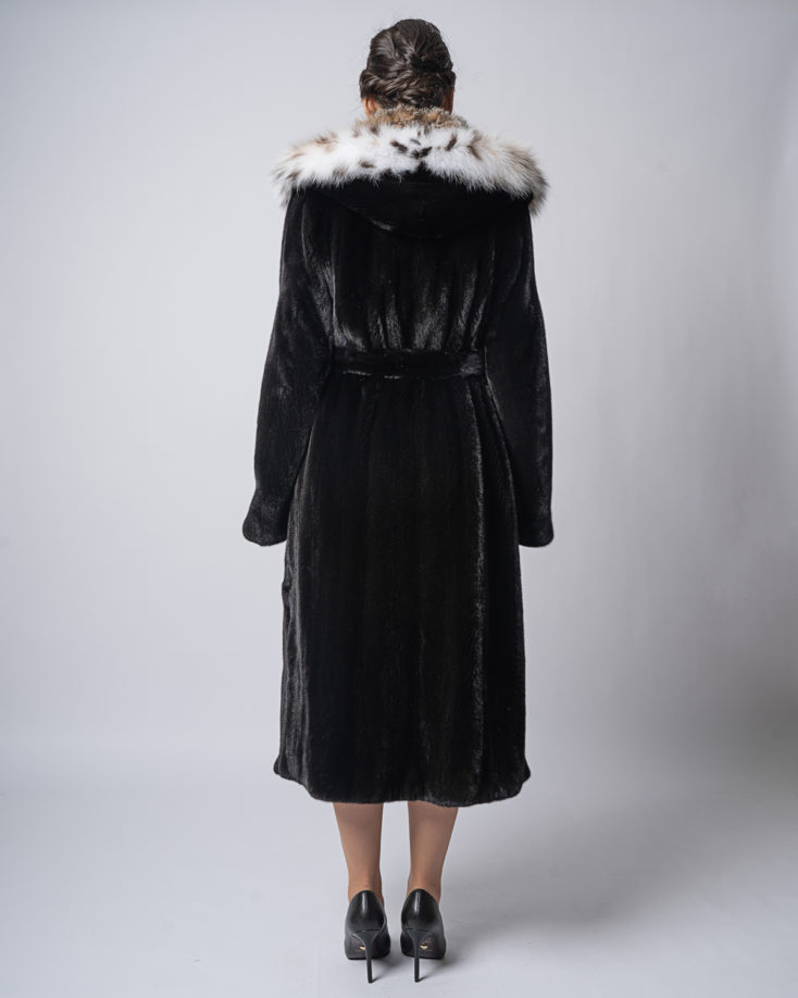 Шуба норковая Блэкглама MS MOUSIOS FURS 145 HOOD