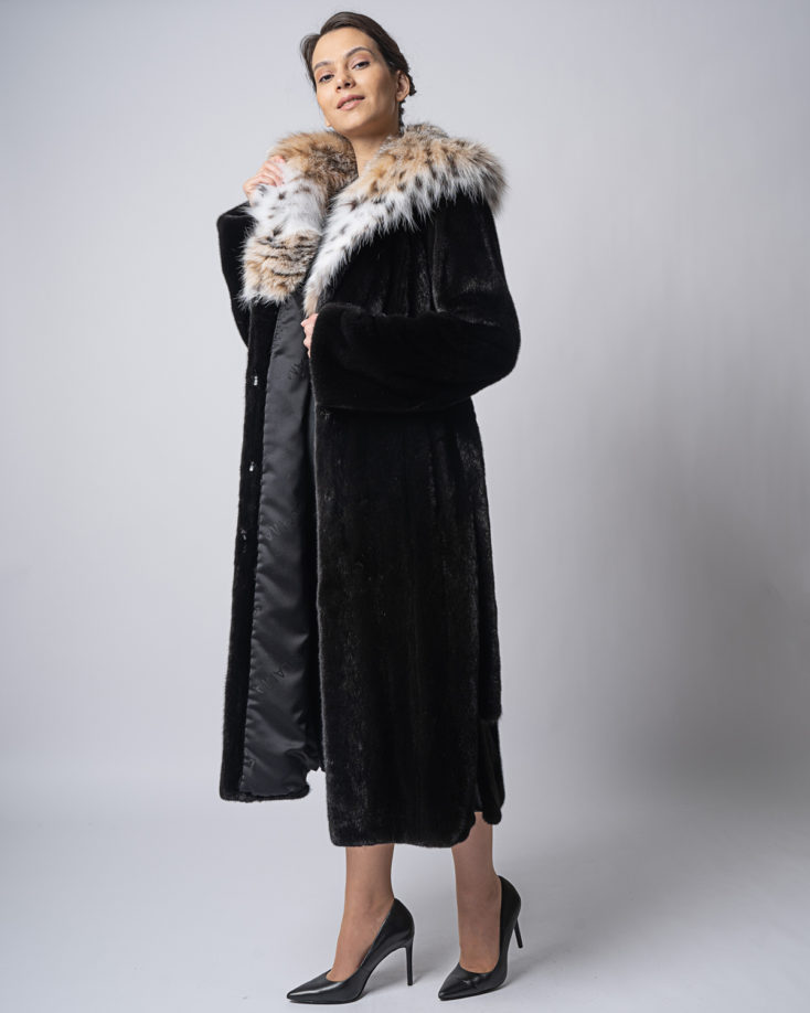 Шуба норковая Блэкглама MS MOUSIOS FURS 145 HOOD